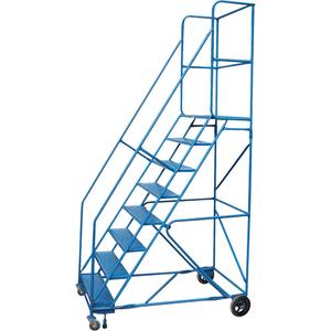 CSA-Certified Rolling Step Ladder with Locking Step - 010-LPD955