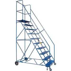 CSA-Certified Rolling Step Ladder with Locking Step - 010-LPD956