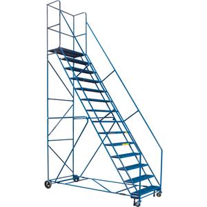 CSA-Certified Rolling Step Ladder with Locking Step - 010-LPD958