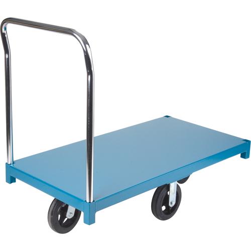 Heavy-Duty Platform Truck - 30", 48", 40", 2000 lbs., Diamond Tilt, 8", Rubber, Steel Deck, 11", 1 Year Limited