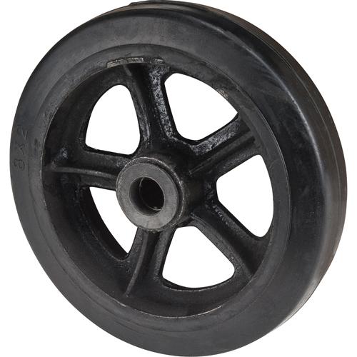 Mold-On Rubber Wheel - 8" (203 mm), 400 lbs. (181 kg.), Roller, 3/4", 2" (51 mm), Rubber, 8" H x 2" W, 1 Year Limited