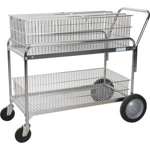 Wire Mesh Office Mail Cart - 010-LPR176