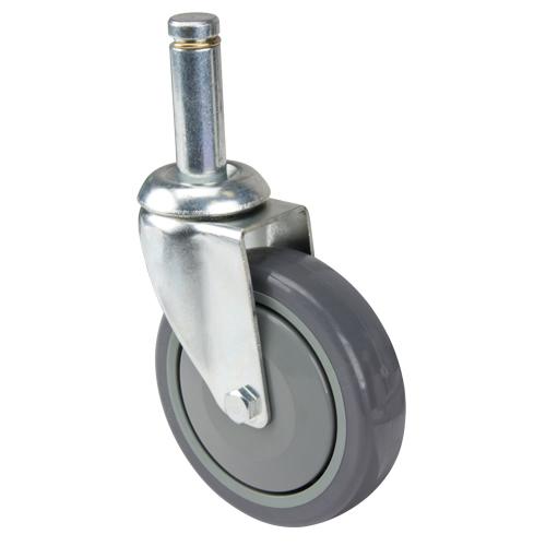 Caster for Chromate Wire Shelving - 5", 250 lbs., Polyurethane, Swivel