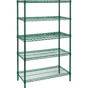 Heavy-Duty Green Epoxy Finish Wire Shelving - 010-LUO999