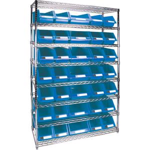 Heavy-Duty Wire Shelving Unit with Storage Bins - 010-LUO150