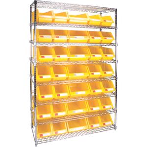Heavy-Duty Wire Shelving Unit with Storage Bins - 010-LUO151