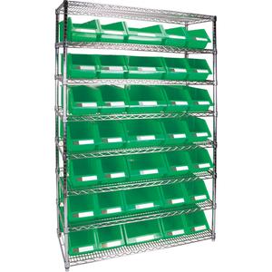Heavy-Duty Wire Shelving Unit with Storage Bins - 010-LUO152