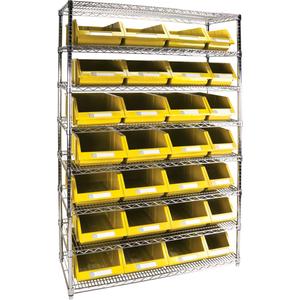 Heavy-Duty Wire Shelving Unit with Storage Bins - 010-LUO165