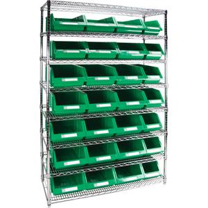Heavy-Duty Wire Shelving Unit with Storage Bins - 010-LUO166