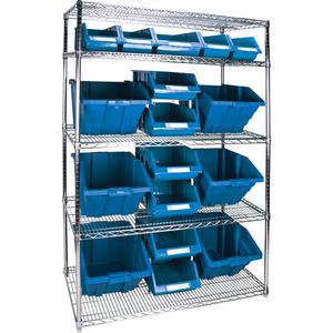 Heavy-Duty Wire Shelving Unit with Storage Bins - 010-LUO168