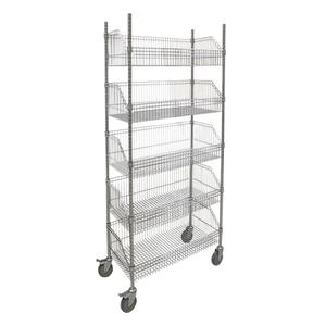 Wire Basket Shelving Cart - 010-LUQ945