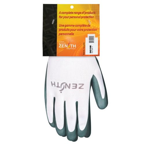 Premium Comfort Coated Gloves - 9, 13, Polyester, Nitrile, Dipped Palm, Unlined, 120, Knit, Palm Coated, 4123