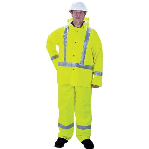 RZ900 Premium Traffic Rain Suit - High Visibility Lime-Yellow, Small, Meets/Exceeds CSA Z96 Class 3 - Level 2, 0.35 mm, 1 Year Limited
