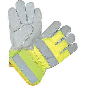 Yellow High-Visibility Winter-Lined Fitters Gloves - 010-LVHG494