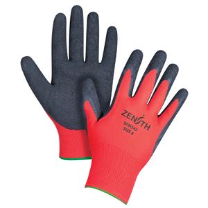 Black & Red Crinkle Grip Coated Gloves - 010-LVIP875
