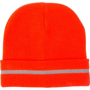 High Visibility Knit Hat with Reflective Stripe - 010-LVJL468