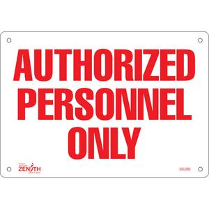 "Authorized Personnel Only" Sign - 010-LVJO693