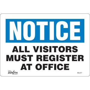"All Visitors Must Register" Sign - 010-LVJO600