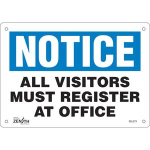 "All Visitors Must Register" Sign - 010-LVJO602