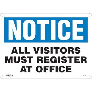 "All Visitors Must Register" Sign - 010-LVJO615