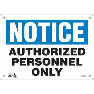 "Authorized Personnel Only" Sign - 010-LVJO624