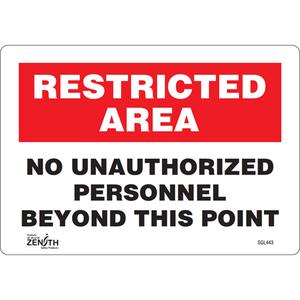 "No Unauthorized Personnel" Sign - 010-LVJO776