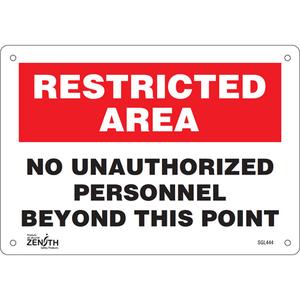 "No Unauthorized Personnel" Sign - 010-LVJO777