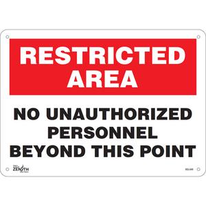 "No Unauthorized Personnel" Sign - 010-LVJO771