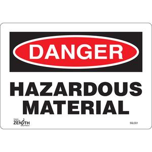 "Hazardous Material" Sign - 010-LVJO884