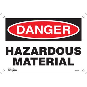 "Hazardous Material" Sign - 010-LVJO885