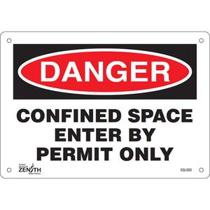 "Confined Space Enter By Permit Only" Sign - 010-LVJO933