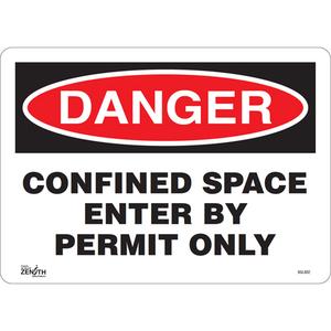 "Confined Space Enter By Permit Only" Sign - 010-LVJO935