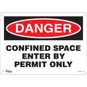 "Confined Space Enter By Permit Only" Sign - 010-LVJO936