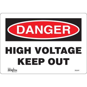 "High Voltage Keep Out" Sign - 010-LVJO974