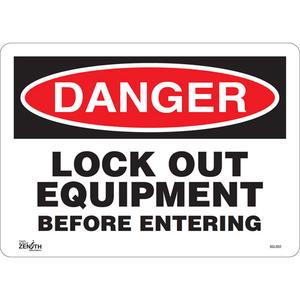 "Lock Out Equipment Before Entering" Sign - 010-LVJO983