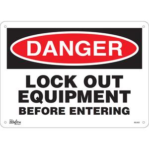 "Lock Out Equipment Before Entering" Sign - 010-LVJO985
