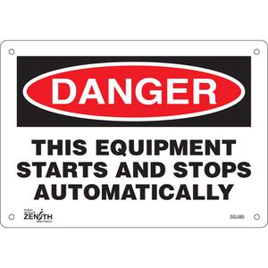 "This Equipment Starts And Stops Automatically" Sign - 010-LVJO918
