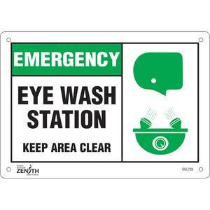 "Eye wash Station Keep Area Clear" Sign - 010-LVJO059