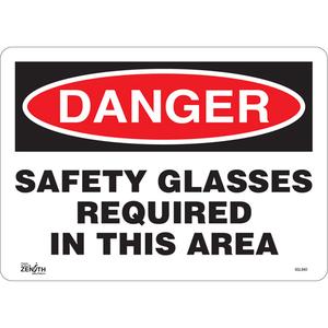 "Safety Glasses Required" Sign - 010-LVJO273
