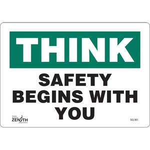 "Safety Begins With You" Sign - 010-LVJO294