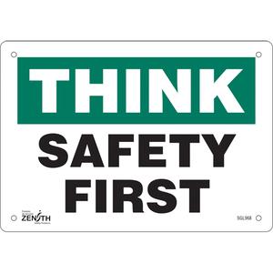"Safety First" Sign - 010-LVJO291