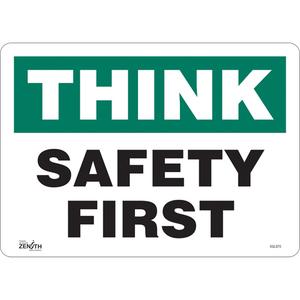 "Safety First" Sign - 010-LVJO203