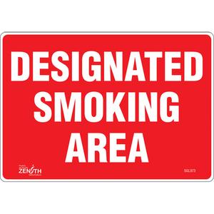 "Designated Smoking Area" Sign - 010-LVJO206