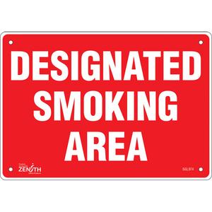"Designated Smoking Area" Sign - 010-LVJO207