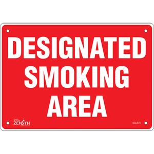 "Designated Smoking Area" Sign - 010-LVJO208