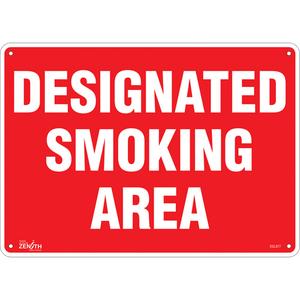 "Designated Smoking Area" Sign - 010-LVJO200