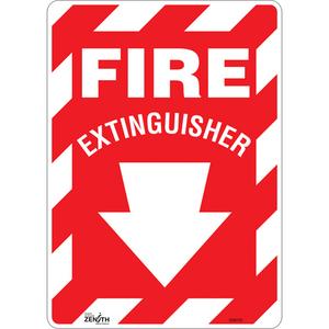 "Fire Extinguisher" with Down Arrow Sign - 010-LVJP436