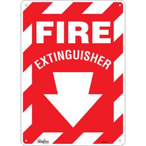 "Fire Extinguisher" with Down Arrow Sign - 010-LVJP437