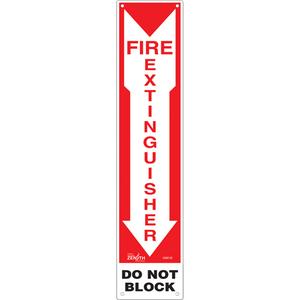 "Fire Extinguisher - Do Not Block" Sign - 010-LVJP458