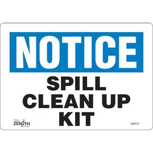 "Spill Clean Up Kit" Sign - 010-LVJP450
